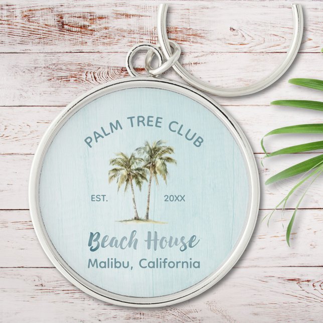 Porte-clés Bleu clair Palmiers Palmiers Moderne Maison de Pla (Close up)
