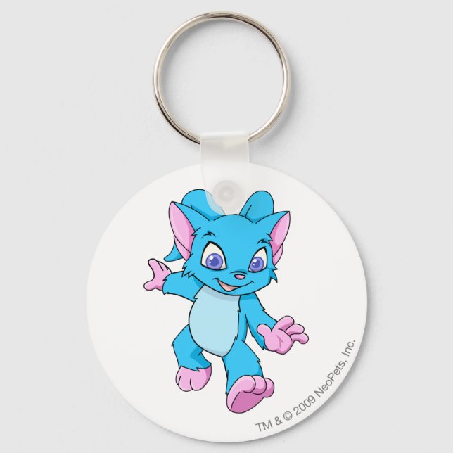 Porte-clés Bleu d'Acara (Recto)