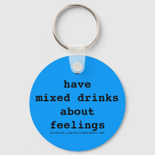 Porte-clés Bleu de logo de cocktails