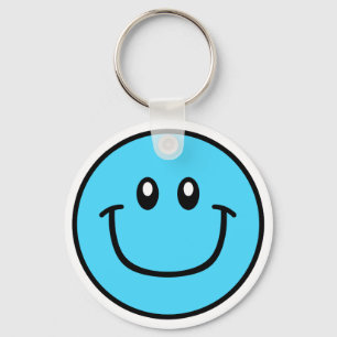 Porte-clés Bleu de sourire 0003 de porte - clé de visage