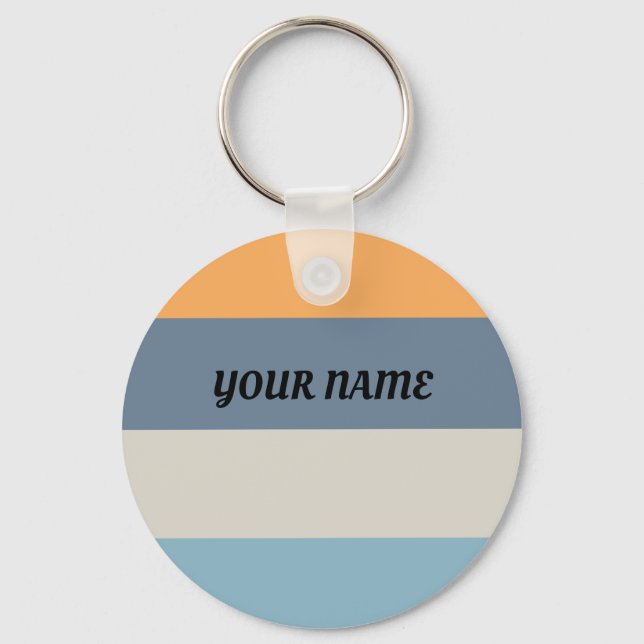 Porte-clés Bleu et orange triés (Recto)
