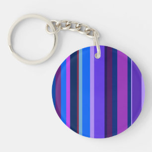 Porte-clés Bleu et violet bandes verticales