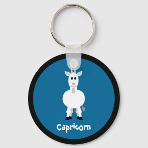Porte-clés Bleu fait sur commande de chèvre de Capricorne de