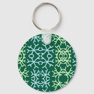 Porte-clés Bleu gr flocons de neige Noël motif neige motif