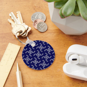 Porte-clés Bleu Jardin de Noël, Décor de Noël, Noël