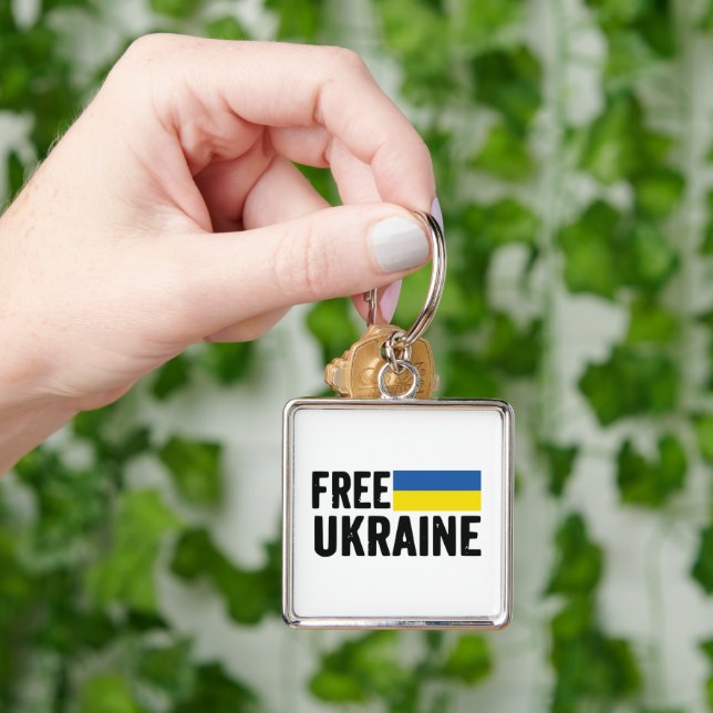 PORTE-CLÉS BLEU & JAUNE UKRAINE LIBRE (main)