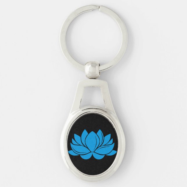 Porte-clés Bleu Lotus Blossom (Devant)