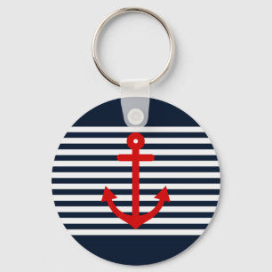 Porte-clés Bleu marine nautique