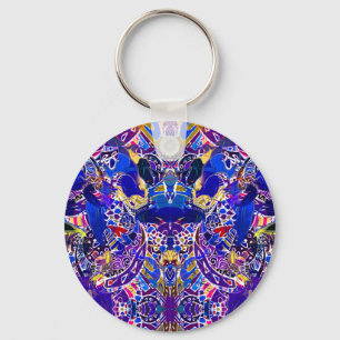 Porte-clés Bleu mignon éléments abstraits lancer oreiller