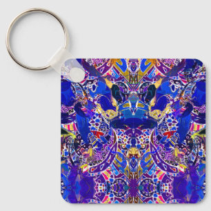 Porte-clés Bleu mignon éléments abstraits lancer oreiller