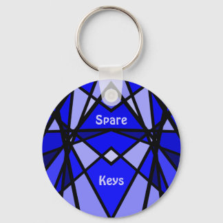 Porte-clés Bleu moderne vitrail