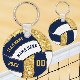Porte-clés Bleu, Or, Blanc Volleyball cadeaux BULK ou Acheter
