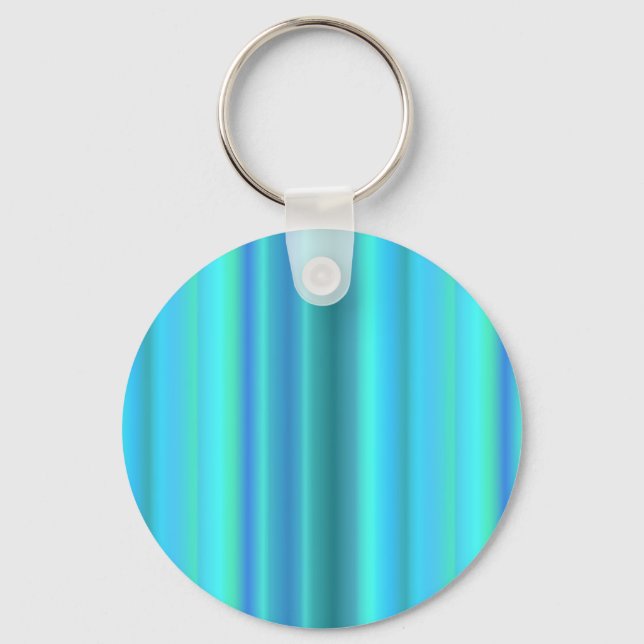 Porte-clés Bleu Vert arc-en-ciel rayures (Recto)
