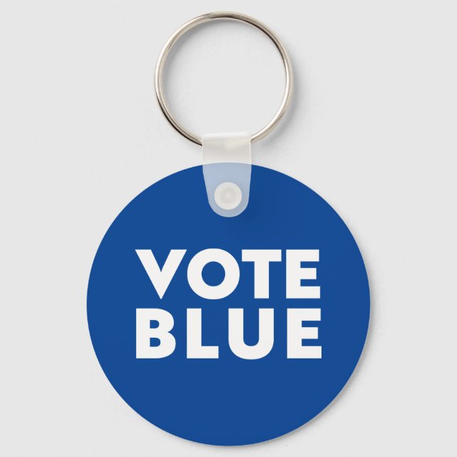 Porte-clés "bleu vote" bleu blanc (Recto)