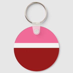 Porte-clés Bloc de couleur rose blanc bordeaux rouge