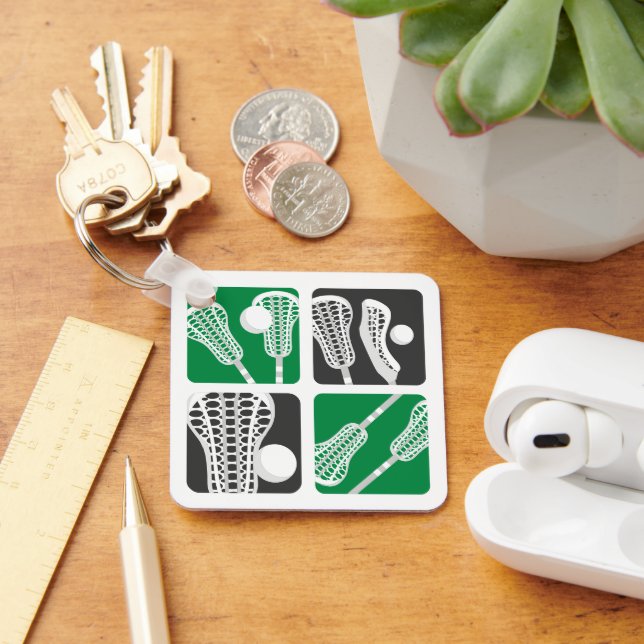 Porte-clés Blocs de crosse verte de bâtons et de boules (Bureau)