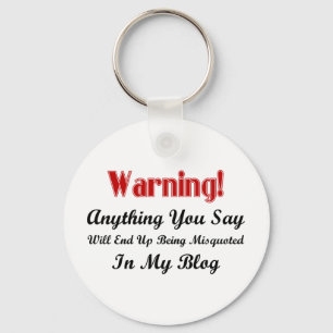 Porte-clés Blog Warning