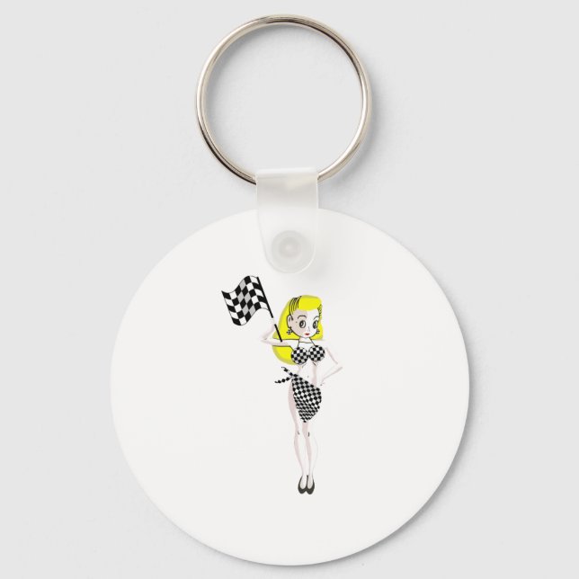 Porte-clés Blonde Flag Girl (Recto)