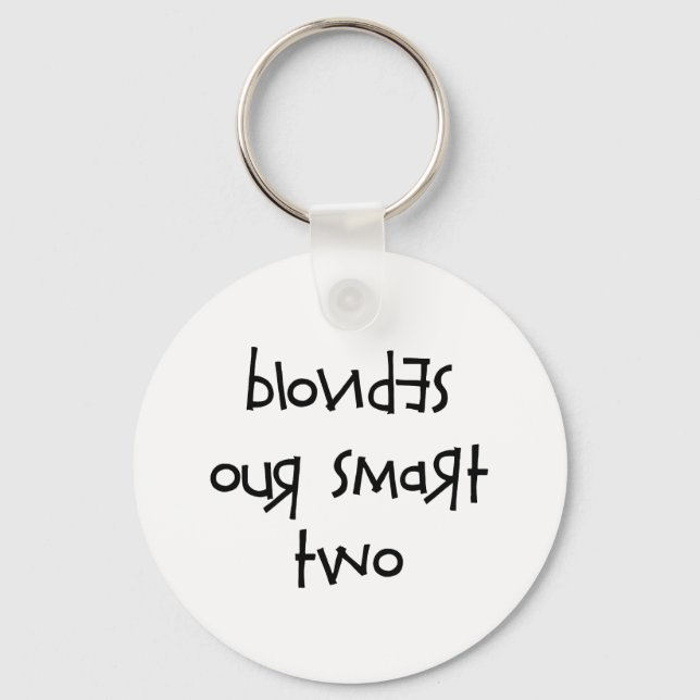 PORTE-CLÉS BLONDE NOTRE INTELLIGENT DEUX (Recto)