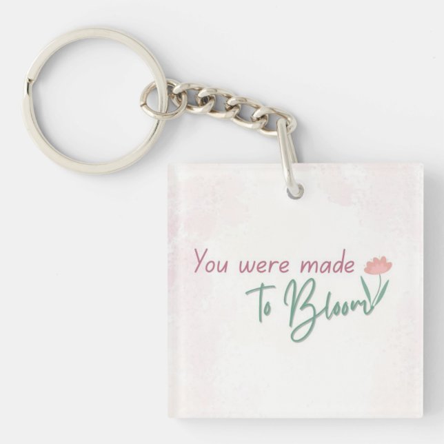 Porte-clés Bloom | Citation florale mini (Devant)