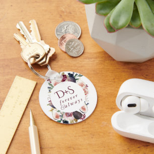 Porte-clés Blooming Figs   Moody Rustic Fruit Blossom Custom