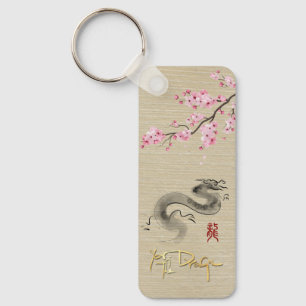 Porte-clés Blossoms Dragon chinois Nouvel An Monogramme RecK