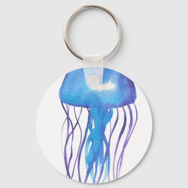 Porte-clés Blue and Purple Jellyfish (Recto)