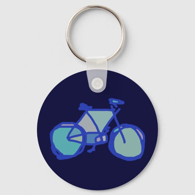 Porte-clés blue bicycle (Recto)