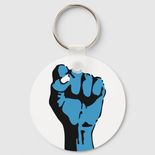 Porte-clés blue blooded democrat : fist (Recto)