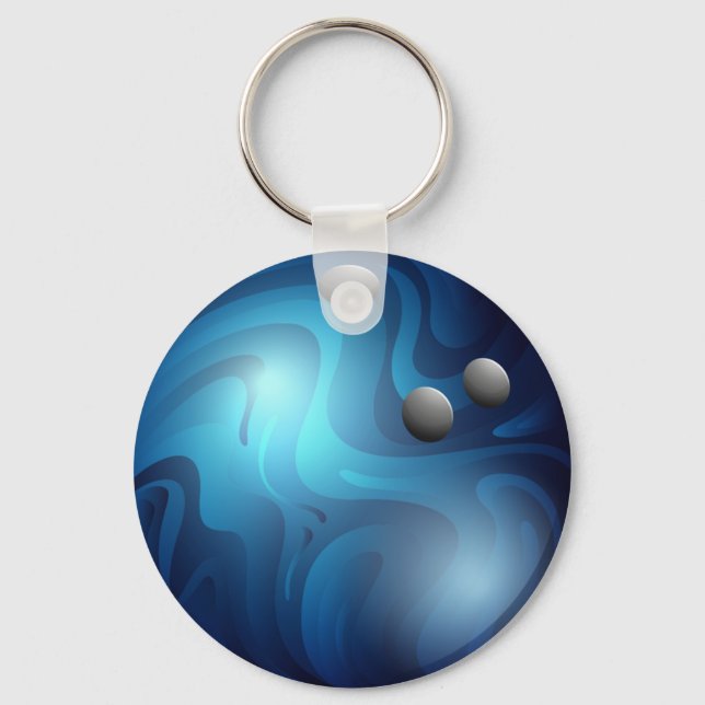 Porte-clés Blue Bowling Ball Keyring keychain (Recto)