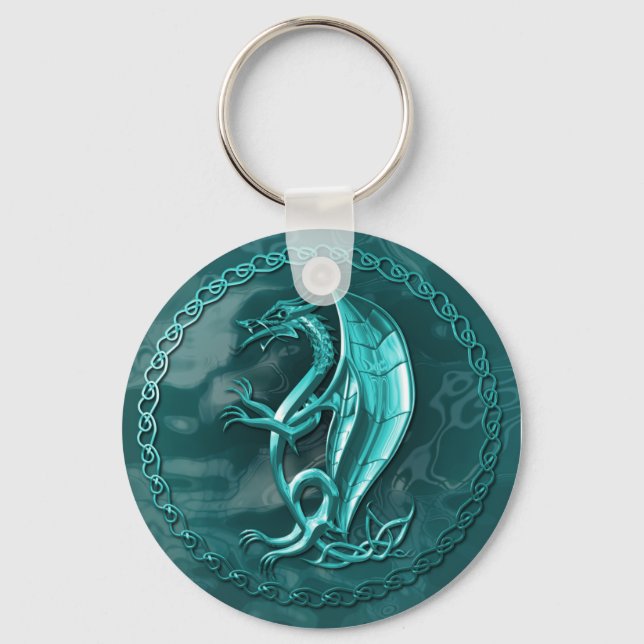 Porte-clés Blue Celtic Dragon Keychain (Recto)
