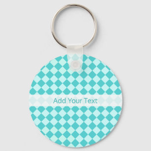 Porte-clés Blue Combination Diamond Motif par Shirley Taylor