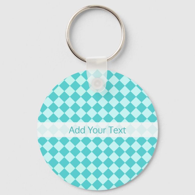 Porte-clés Blue Combination Diamond Motif par Shirley Taylor (Recto)