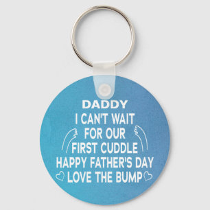 Porte-clés Blue Daddy Je ne peux pas attendre notre première 