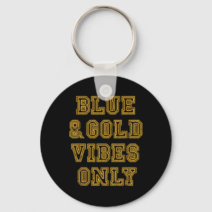 Porte-clés Blue Et Gold Jeu Jour École Spirit Royal Blue Pour