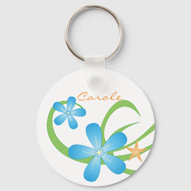 Porte-clés Blue Green Tropical (Recto)