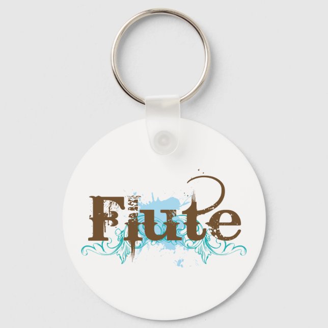 Porte-clés Blue Grunge Fluth Music Design (Recto)
