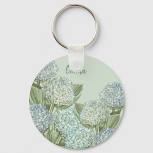 Porte-clés Blue Hydrangea/ Sage Green