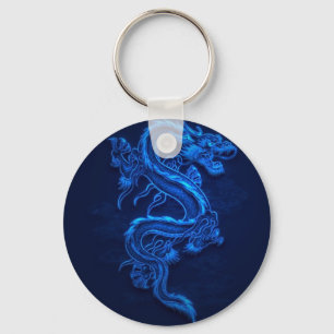 PORTE-CLÉS BLUE JAPANESE NEON DRAGON