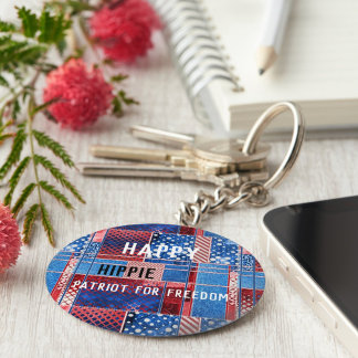 Porte-clés Blue Jeans Patchwork Personnalisé Patriot Porte -
