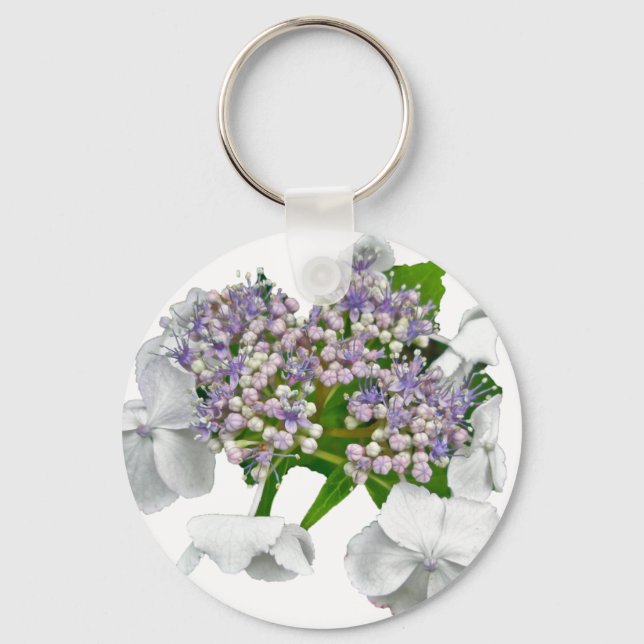 Porte-clés Blue Lace Hydrangea Coordonner les éléments (Recto)
