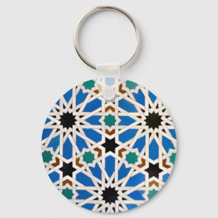 Porte-clés Blue Moroccan Mosaic Keychain