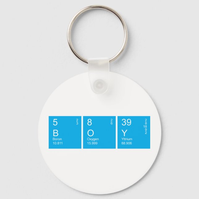 Porte-clés Blue Periodic Table BOY (Recto)