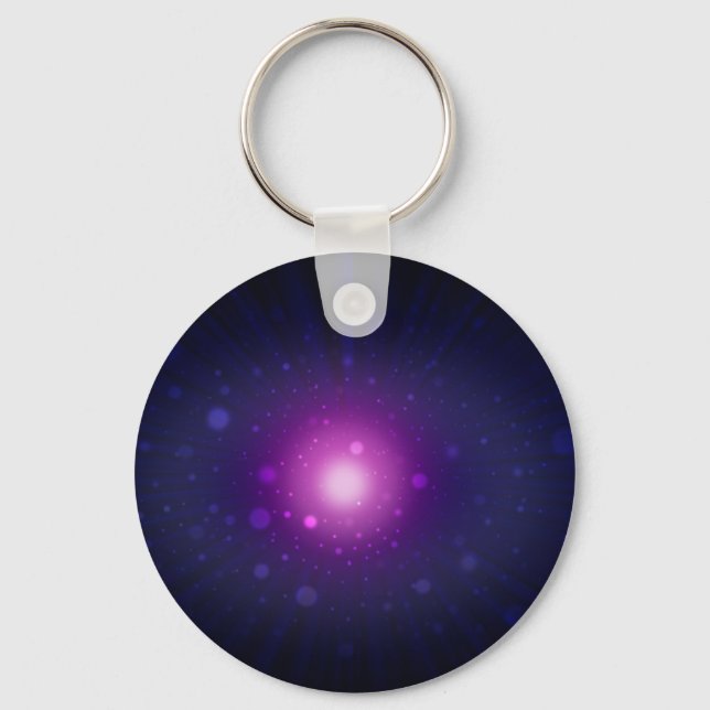 Porte-clés Blue Purple Space Galaxy étoiles Abstrait (Recto)