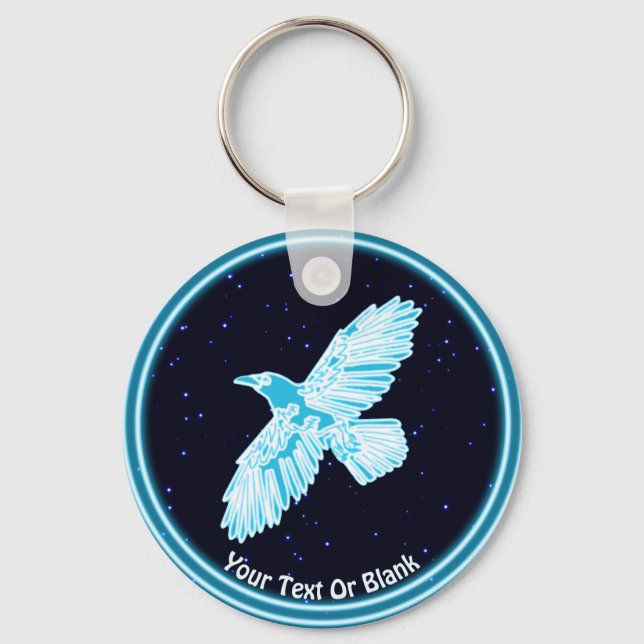 Porte-clés Blue Raven On Stars (Recto)
