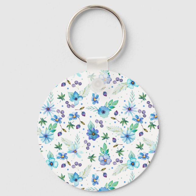 Porte-clés Blue rose (Recto)