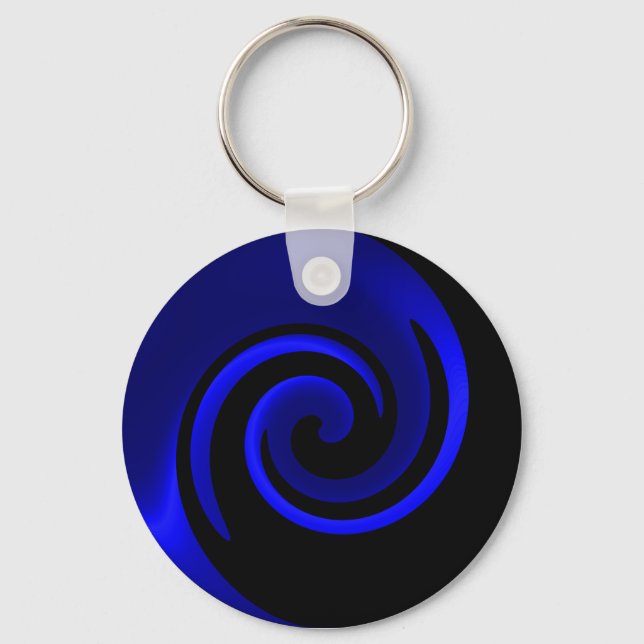 Porte-clés Blue Sapphire Swirl Keychain (Recto)