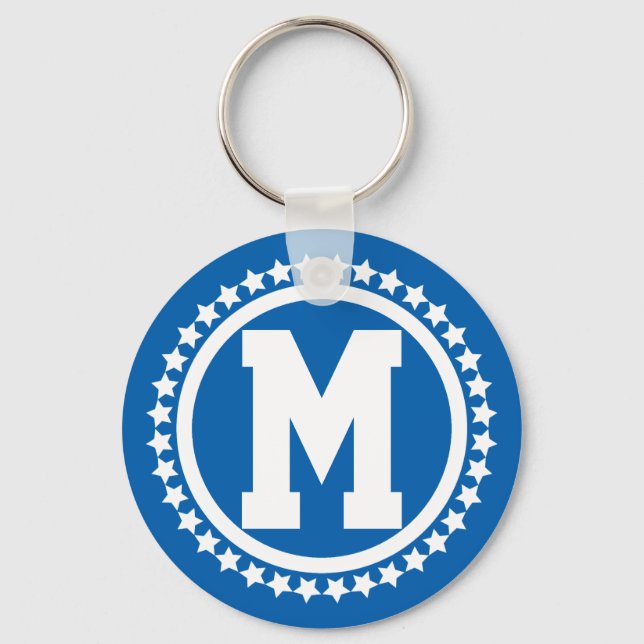Porte-clés Blue Super Star Monogramme (Recto)