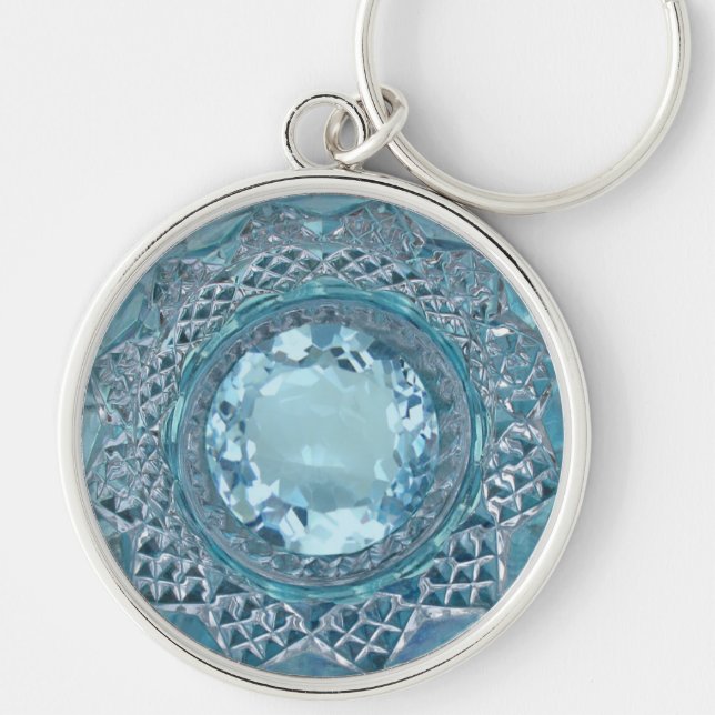 Porte-clés Blue Topaz and Cut Glass (Devant)