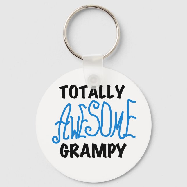 Porte-clés Blue Totalement génial Tshirts et cadeaux Grampy (Recto)